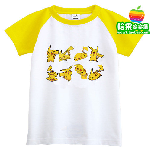 皮卡丘 寵物小精靈 男童女童 純棉短袖T恤221 兒童半袖 親子裝在類目 童裝/嬰兒裝/親子裝, T恤中 - 來自Buy2taobao.com提供專業的淘寶代購服務