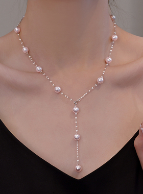 925银曼塔紫珠爆闪项链