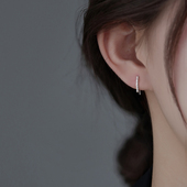 999纯银U型耳环女2025新款 爆款 秋冬精致气质耳钩耳钉百搭耳饰饰品