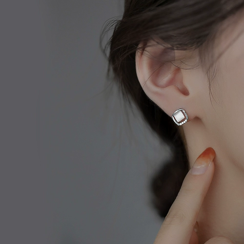 Квадратные летние изысканные серьги, серебро 925 пробы, кошачий глаз, коллекция 2022