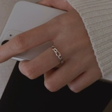 Tide, цепь, небольшое дизайнерское кольцо, серебро 925 пробы, на указательный палец, простой и элегантный дизайн, легкий роскошный стиль