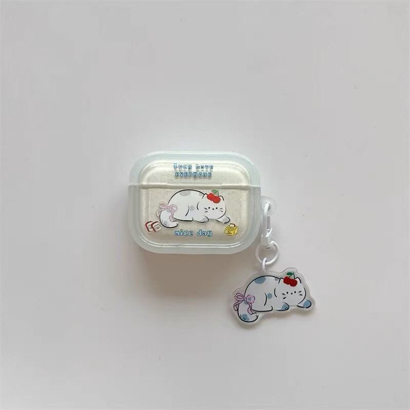 可爱樱桃小猫适用airpodspro2保护套新4代airpods3耳机套二代苹果airpodspro三代耳机保护套超好看网红超火
