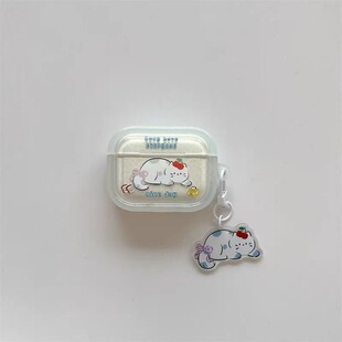 可爱樱桃小猫适用airpodspro2保护套新4代airpods3耳机套二代苹果airpodspro三代耳机保护套超好看网红超火