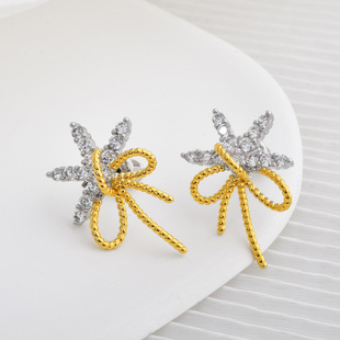 2024新款玫瑰的故事刘亦菲同款心结耳饰耳环夸张气质高级感耳钉女