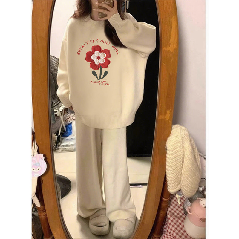 秋冬季温柔风穿搭软糯针织毛衣女