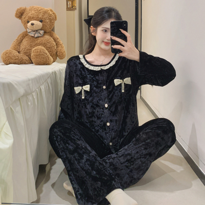 秋冬季新款韩版金丝绒两件套装女
