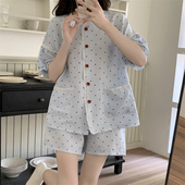 云朵棉夏季 公主风套装 开衫 短裤 女宽松居家休闲两件套 短袖 2025新款