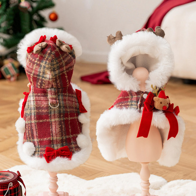 法国JoyPaw宠物披风加绒保暖