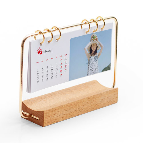 立架铁艺2026年diy金属木制台历