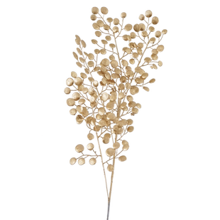 新年福桶diy材料年宵插花金色银杏叶尤加利冬青发财果红果仿真花