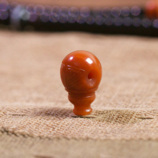 南红玛瑙三通天然原矿精品柿子红文玩配珠单珠手串配饰无裂无瑕疵