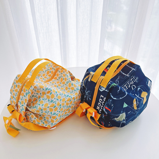 大中小可选折叠环保风琴褶布包手提双肩单肩旅行神器布袋结实亲子