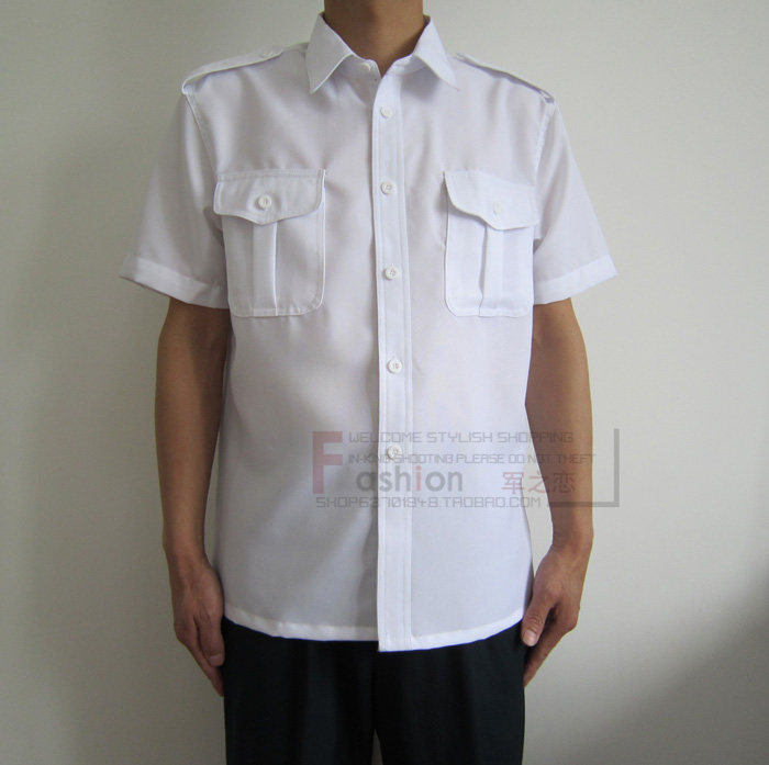 夏季保安员工作服短袖衬衫白衬衣酒店物业门卫半袖保安服装直摆