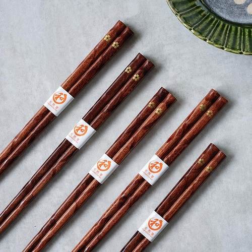 天然实木尖头筷日式餐具