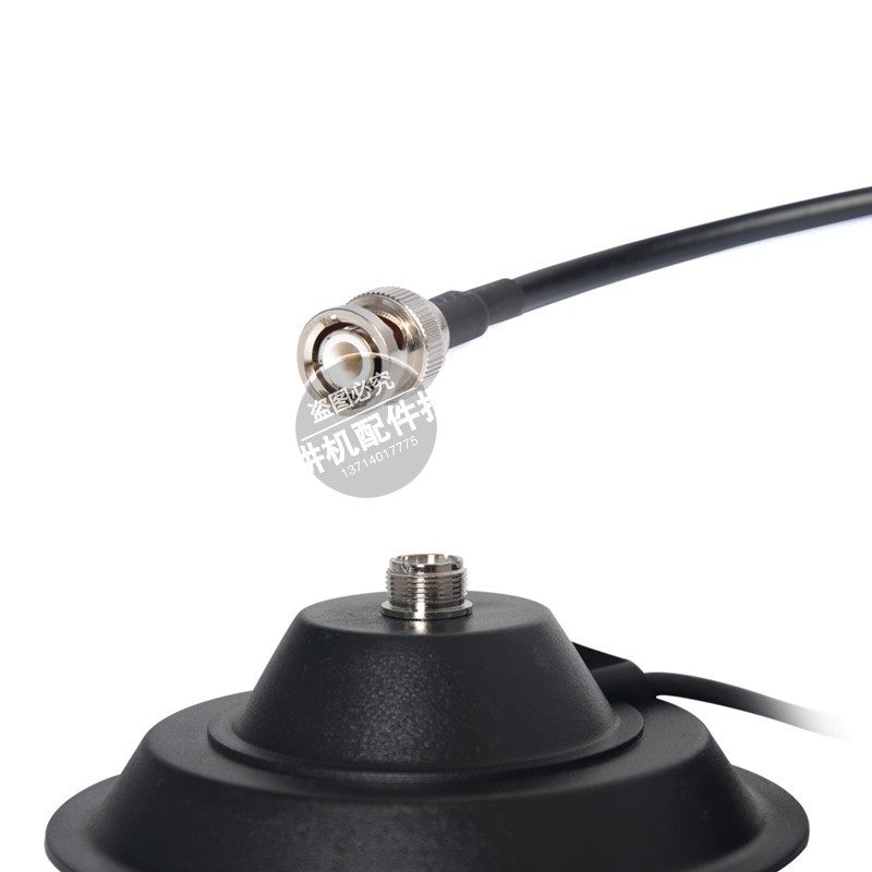 适配车载电台吸盘天线50-3馈线5米 BNC接头 Q9接口高磁性吸盘馈线