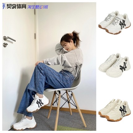 MLB韩国NY纽约洋基队男女潮流休闲增高复古厚底老爹鞋32SHC/3ASHC