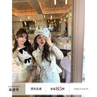 F boutique「现货」「萨尔茨堡」15k中古定染山茶花蕾丝小香套装