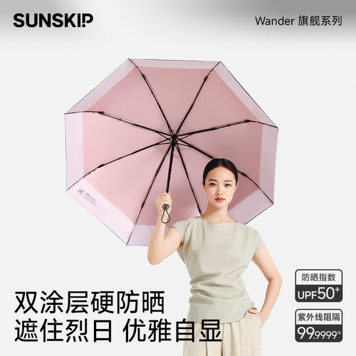 遮阳伞SUNSKIP防晒钛银双层