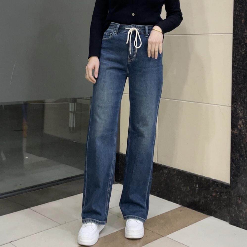 捡漏MiniBrand 早春蓝色宽松直筒显瘦百搭遮肉巨显高显腿直爆款裤