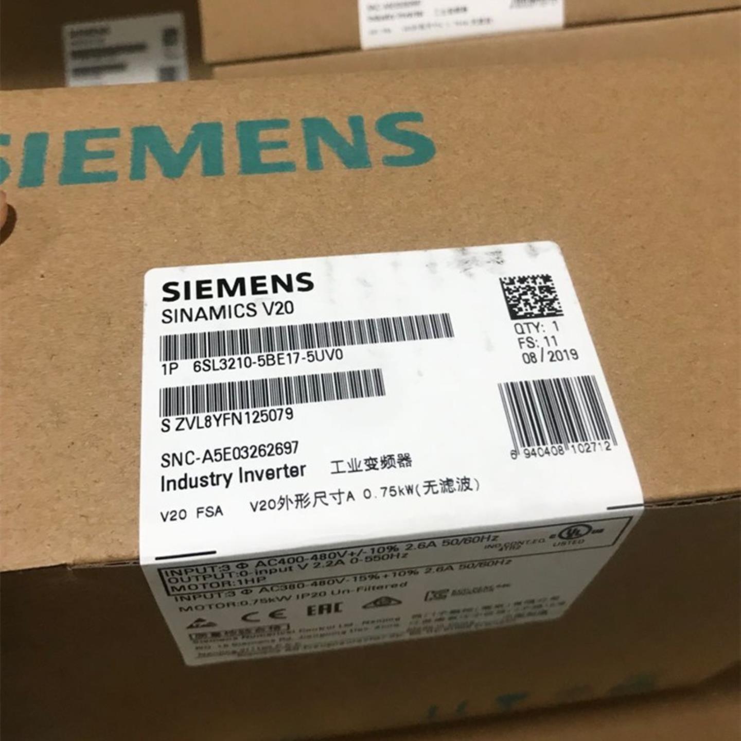 西门子6SL3210-5BE17-5UV0全新原装6SL32105BE175UV0正品现货询价