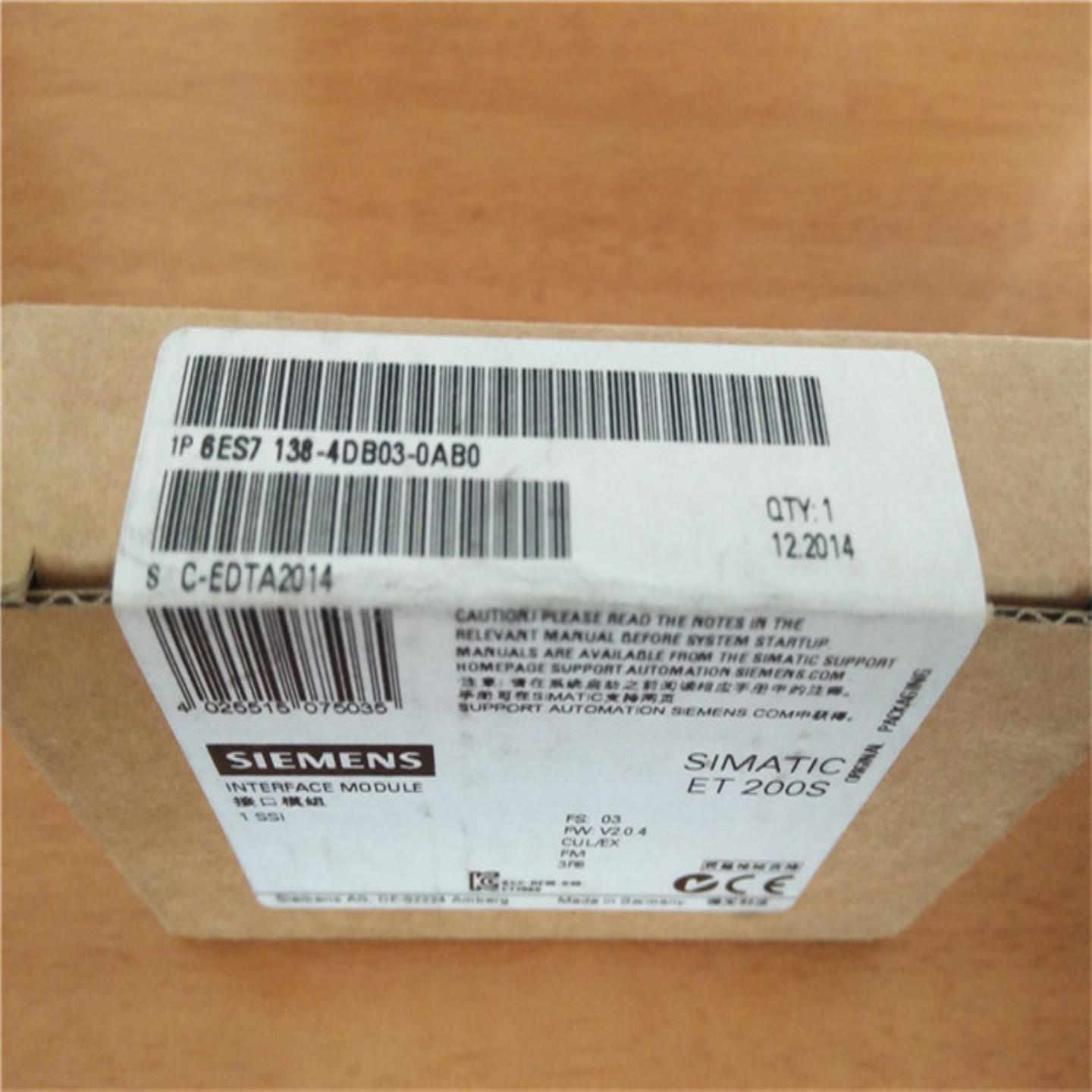 6ES7138-4DB03-0AB0 S7-ET200接口模块 全新原装6ES71384DB03询价