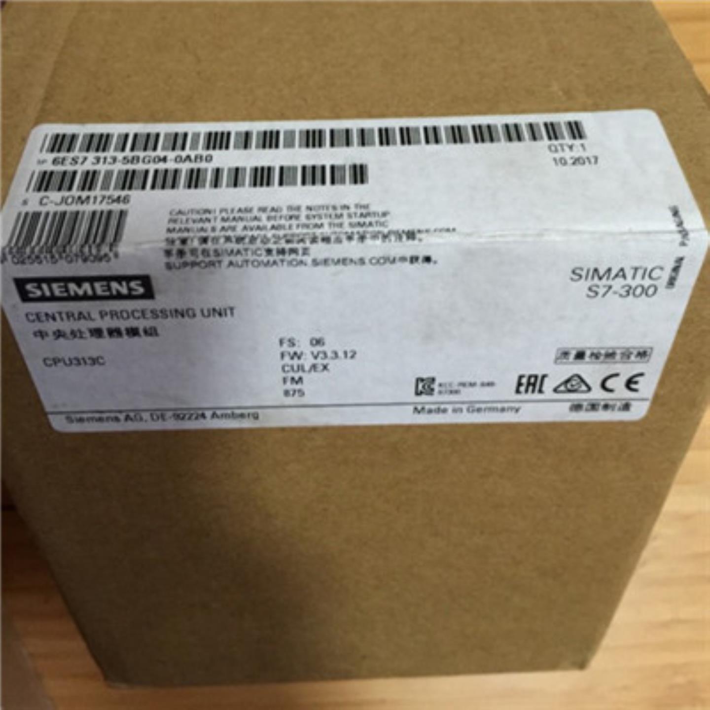 6ES7313-5BG04-4AB1西门子原装正品标准型CPU6ES73135BG044A询价