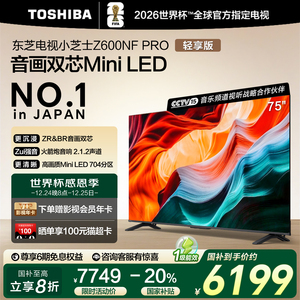 东芝电视小芝士 75英寸 Z600NF PRO 音画双芯Mini LED 火箭炮音响