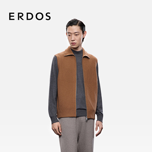 双畦高领羊绒开背心25年秋冬新品 男装 ERDOS 外套 头等舱系列