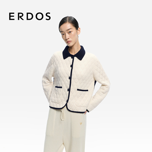 ERDOS 小香风女士通勤上衣 精纺小翻领衬纬外套2026年早春新品