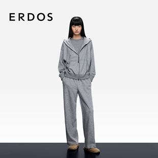 头等舱 25年秋冬新品 精密针织 女士直筒休闲裤 圆机长裤 ERDOS