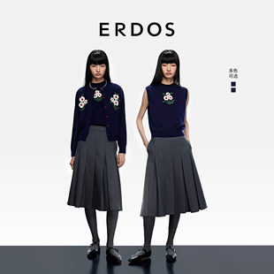 25年秋冬新针织背心 立体花朵针织羊绒衫 ERDOS 开衫 刘雯同款