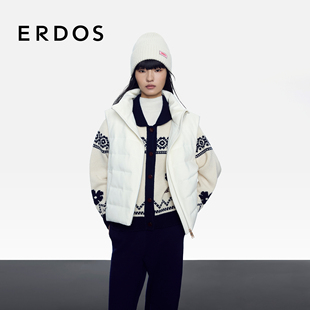 ERDOS 白鹅绒保暖宽松休闲上衣外套 女士羽绒马甲25年秋冬新品