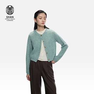 女士羊绒开衫 ERDOS 初绒 25年秋冬新圆领假两件针织衫 善系列