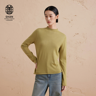 女秋冬薄款 精纺羊绒半高领针织衫 ERDOS 内搭 全成型