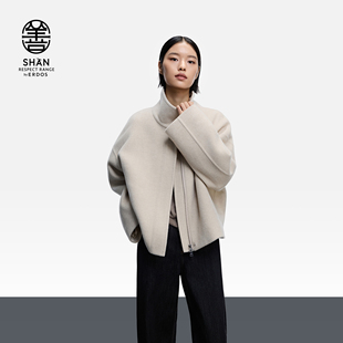 无染色双面毛呢羊绒外套25年秋冬新品 ERDOS 女上衣 善系列初绒