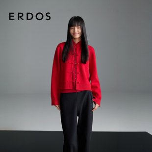 装 ERDOS 休闲女士9分通勤裤 25年秋冬新品 绒毛混纺双面毛呢香蕉裤