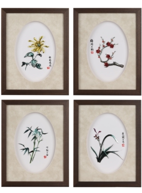 铁易知+梅兰竹菊+金属彩色