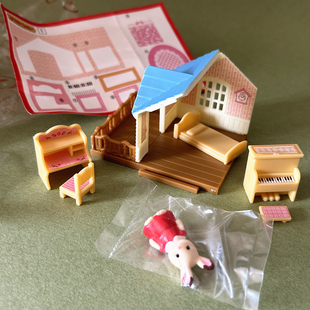 日本森林贝儿家族迷你场景小房子松鼠公仔DIY拼插过家家玩具正品