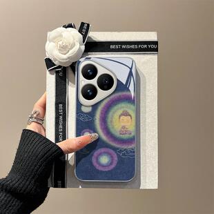 自观在心 适用于华为Pura80pro手机壳新中式mate70玻璃壳nova13国风mate60荣耀300高级感小众magic7男女款