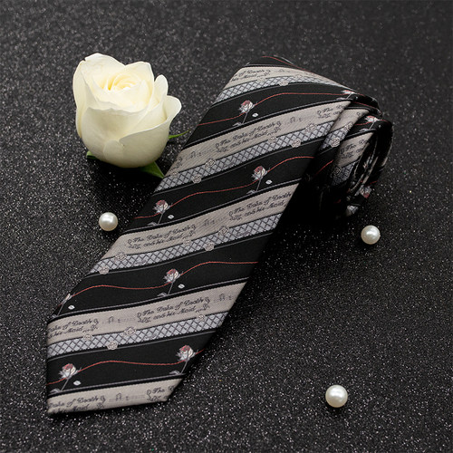 铭酒学园提花涤丝学院风领带领结