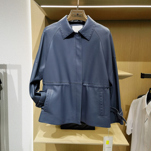 淑女皮夹克外套方仕专柜正品 高端时尚 翻领真皮羊皮衣女士秋冬新款