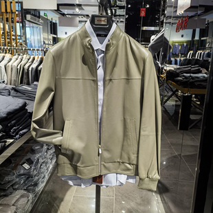 高端时尚立领皮衣男士休闲帅气绵羊皮外套保暖商务皮夹克凯文凯利