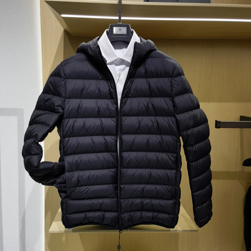 轻盈连帽高端白鹅绒羽绒服男士秋冬季新款舒适时尚保暖外套 方仕