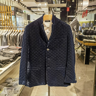 高端商务立领棉服男士秋冬新款休闲帅气保暖西便服外套棉衣依文