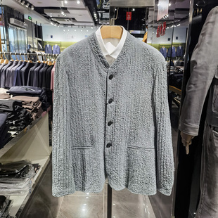 意大利进口面料高端羊毛立领西服男新款时尚休闲西装西便服诺丁山