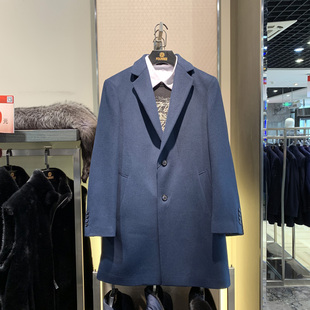 中长款 西装 商务正装 秋冬新款 领呢子外套 羊毛呢大衣男士 方仕品牌