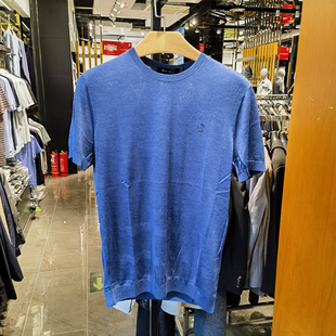 纯桑蚕丝高端商务休闲圆领短袖T恤男士夏季新款舒适体恤凯文凯利