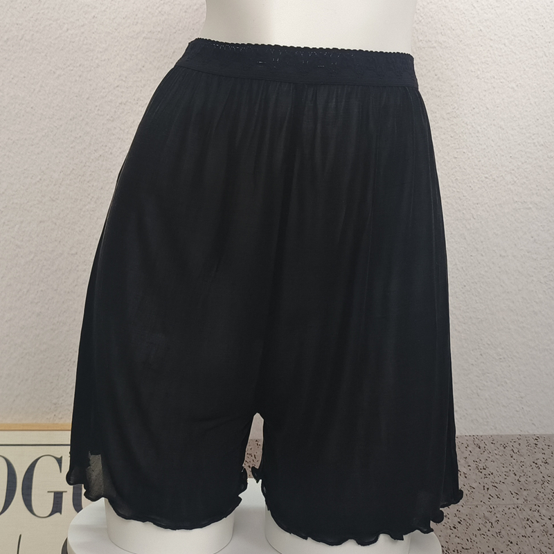 夏桑蚕丝防走光打底高腰裙裤衬裤