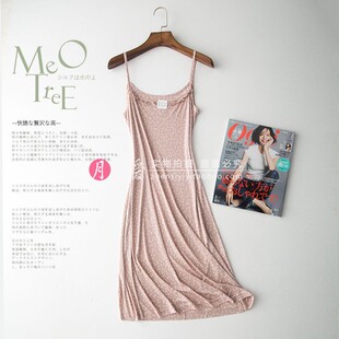 高品质42针超细真丝针织打底吊带裙薄款 连衣裙家居睡裙100%桑蚕丝