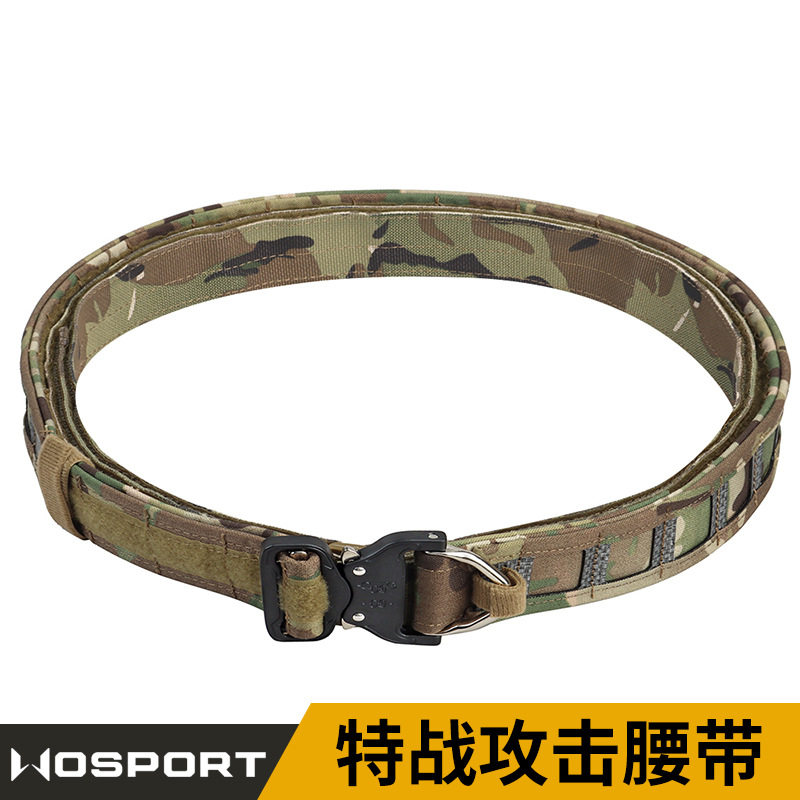 WOSPORT特战攻击腰带眼镜蛇金属扣带MOLLE系统三层多用途浪人腰封